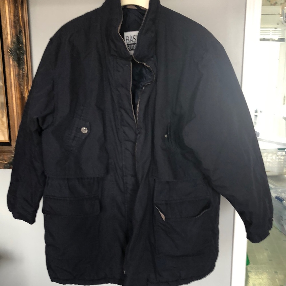 Basic edition size 2X men’s heavy winter jacket navy blue